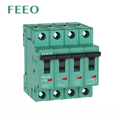 পিভি 10 কেএ 250v 500v 750V 1000V 1P 2P 3P 4P ফটোভোলটাইক সৌর ডিসি এমসিবি এমসিবি মিনিয়েচার সার্কিট ব্রেকার পিভি সিস্টেমের জন্য